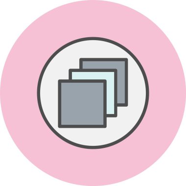 Katman Satırı Dolu Çember Simgesi