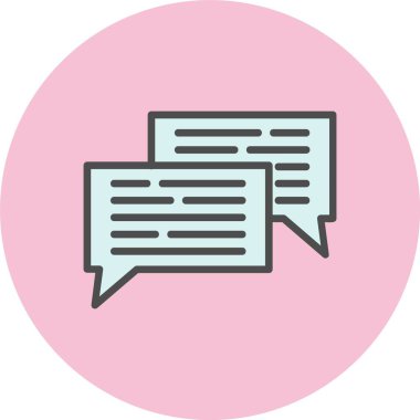 İleti Satırı Dolu Çember Simgesi