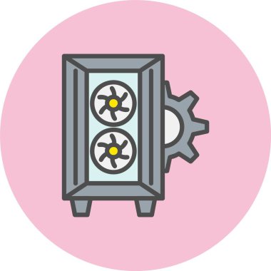 Pc Dosya Satırı Dolu Çember Simgesi