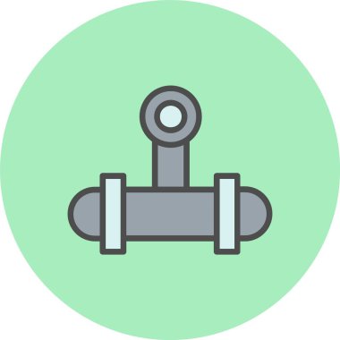 Boru Satırı Dolu Çember Simgesi