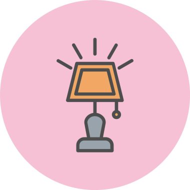 Tablo Lambası Satırı Dolu Çember Simgesi