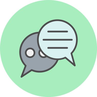 Sohbet Satırı Dolu Çember Simgesi