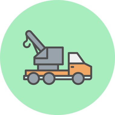 Turna Kamyonu Satırı Dolu Çember Simgesi