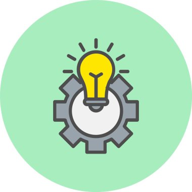 Çember İçi Dolu Fikir Satırı Simgesi