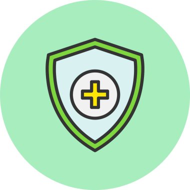 Kalkan Satırı Dolu Çember Simgesi