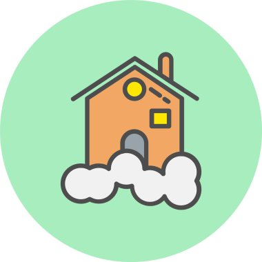 Sis Hattı Dolu Çember Simgesi