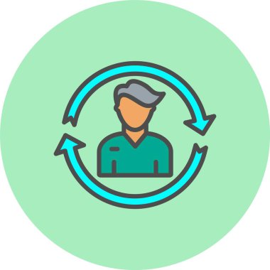 Döndürme Satırı Dolu Çember Simgesi