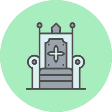 Taht Satırı Dolu Çember Simgesi