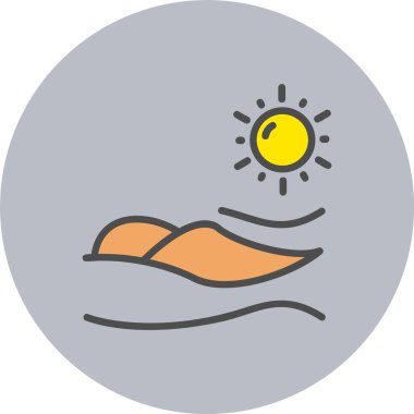 Çöl Satırı Dolu Çember Simgesi