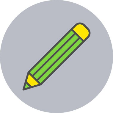 Kalem Satırı Dolu Çember Simgesi