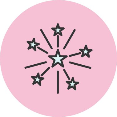 Havai fişek Hattı Dolu Çember Simgesi