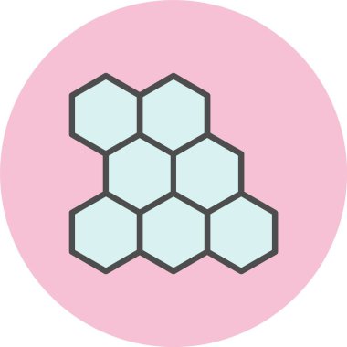 Bal Tarağı Satırı Dolu Çember Simgesi