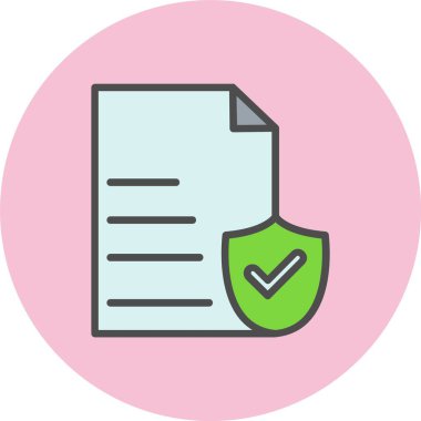 Temel Satır Dolu Çember Simgesi