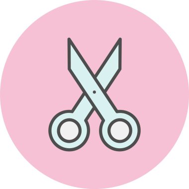 Makas Satırı Dolu Çember Simgesi