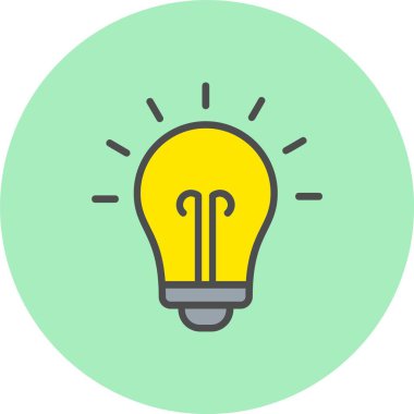 Akıllı Işık Satırı Dolu Çember Simgesi