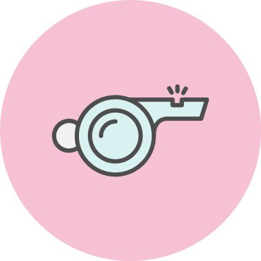 Islık Satırı Dolu Çember Simgesi