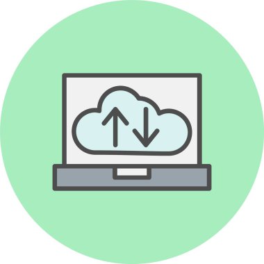 Yedekleme Satırı Dolu Çember Simgesi