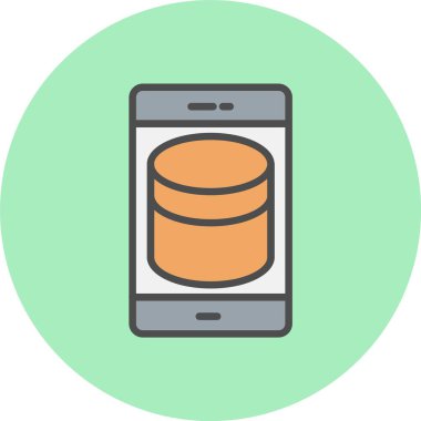 Veritabanı Satırı Dolu Çember Simgesi