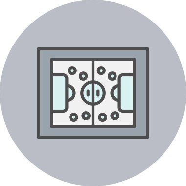 Futbol Sahası Dolu Çember Simgesi