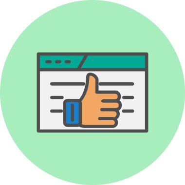 Satır Dolu Çember Simgesi Gibi