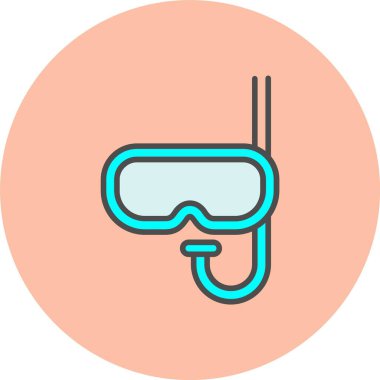 Şnorkel Satırı Dolu Çember Simgesi