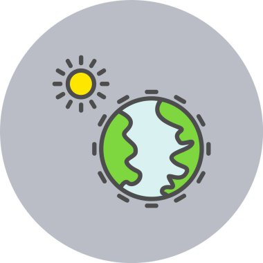 Atmosfer Satırı Dolu Çember Simgesi