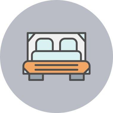 Yatak Satırı Dolu Çember Simgesi