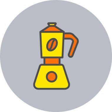 Kahve Sahası Dolu Çember Simgesi