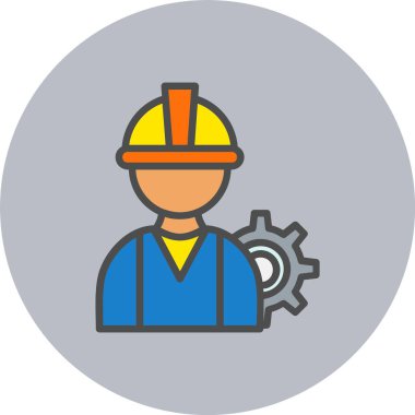 Proje Yöneticisi Satırı Dolu Çember Simgesi