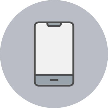 Smartphone Satırı Dolu Çember Simgesi