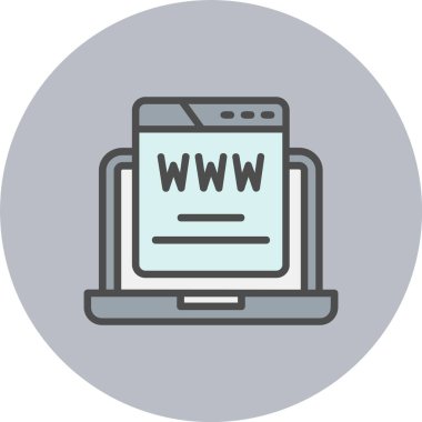 Web sitesi Satırı Dolu Çember Simgesi