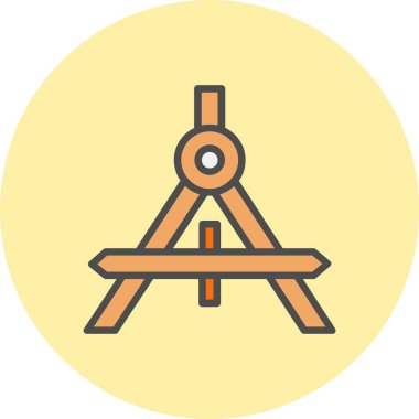 Pusula Satırı Dolu Çember Simgesi