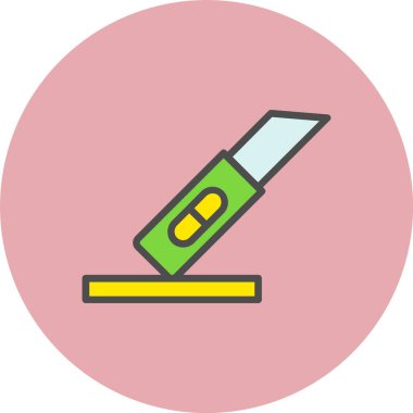 Kesme Hattı Dolu Çember Simgesi