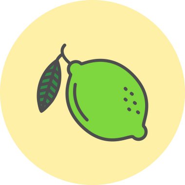 Limon Satırı Dolu Çember Simgesi