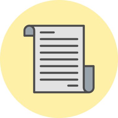 Harf Satırı Dolu Çember Simgesi