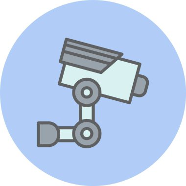 Cctv Satırı Dolu Çember Simgesi