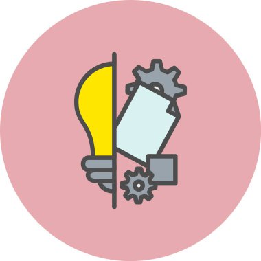 Yaratıcılık Satırı Çember Simgesi Dolu