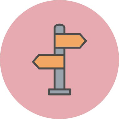 Yönlendirme Satırı Dolu Çember Simgesi