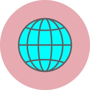 Dünya Satırı Dolu Çember Simgesi