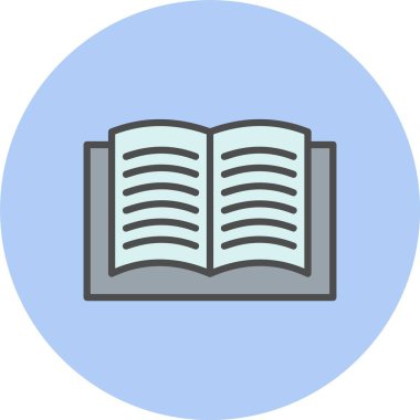 Kitap Satırı Dolu Çember Simgesi