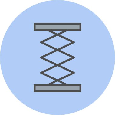 Araba Kriko Hattı Dolu Çember Simgesi