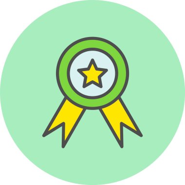 Ödül Satırı Dolu Çember Simgesi