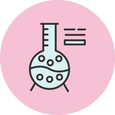 Ampul Kimyasal Satırı Daire Simgesi Dolduruldu