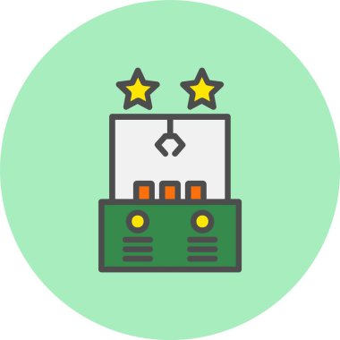 Pençe Makinesi Satırı Dolu Çember Simgesi