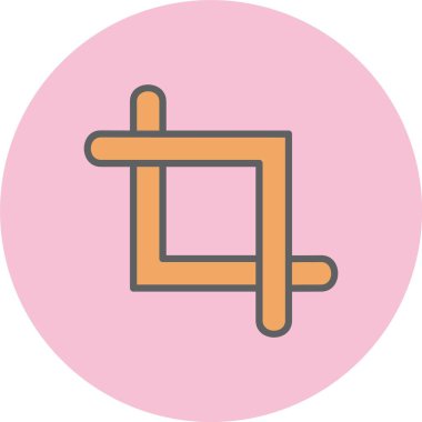 Kırpılmış Satır Dolu Çember Simgesi