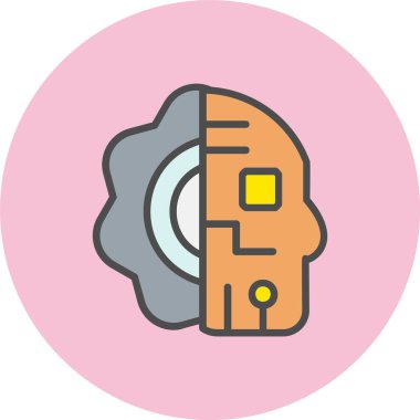 Cyborg Satırı Dolu Çember Simgesi