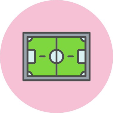 Futbol Sahası Dolu Çember Simgesi