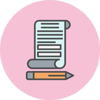 Harf Satırı Dolu Çember Simgesi