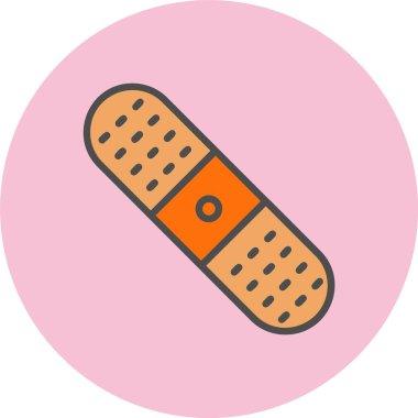 Alçı Satırı Dolu Çember Simgesi