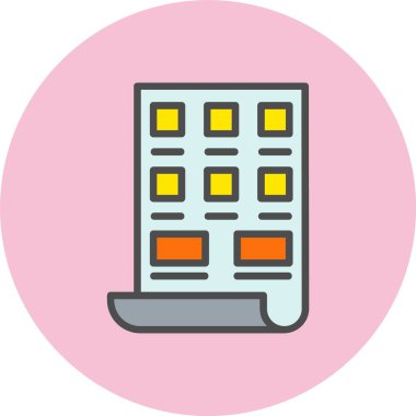 Storyboard Satırı Dolu Çember Simgesi